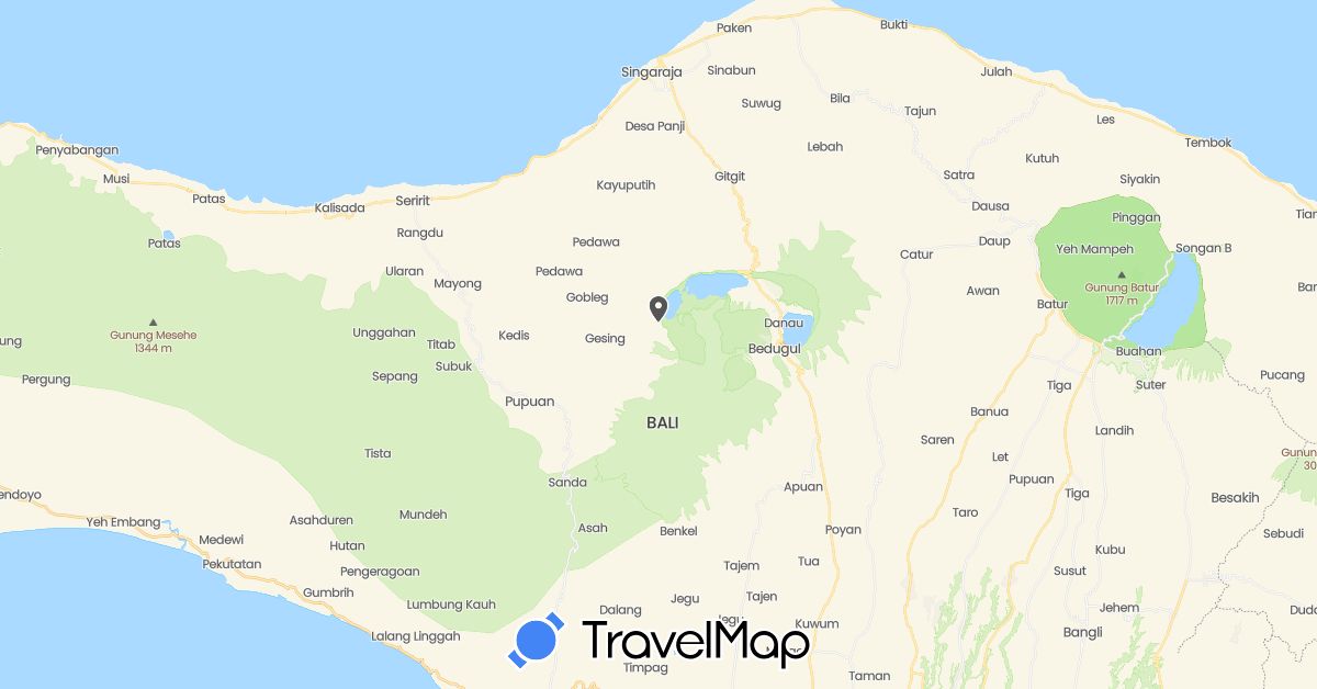 TravelMap itinerary: motorbike in Indonesia (Asia)